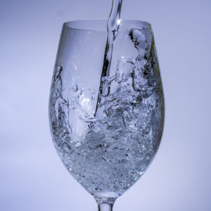 clear wine glass with water